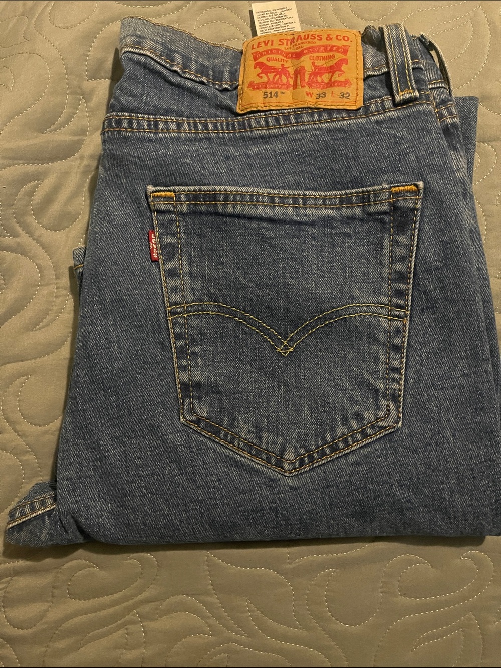 Levi's Slim Straight Jeans in Denim Blue 514 33 x 32